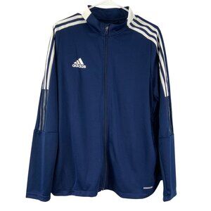 Adidas Aeroready blue/white long sleeve full zip track jacket size 1X New w/Tags